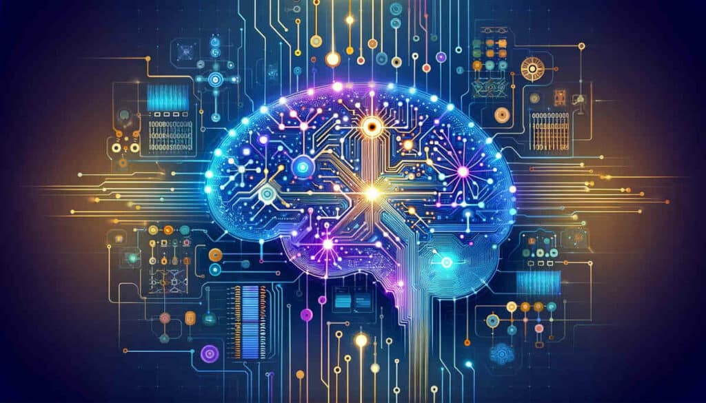 Le cerveau illustre l'intelligence artificielle. C'est une technologie permettant aux machines de simuler des capacités humaines.